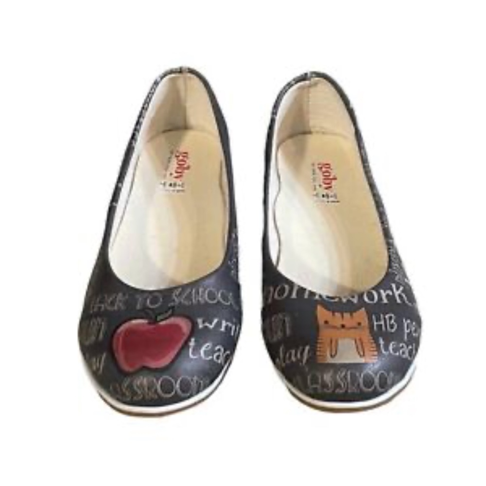 Goby Girls Slip On Shoes Size 2 Brown School Ballerina Loafers - Picture 2 of 9